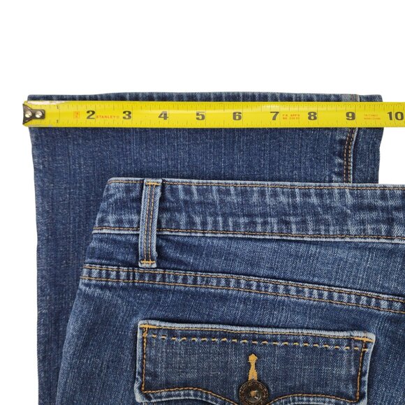 Levi’s 590 Boot Cut Womens 18 18S 38x28 Mid Rise Jeans Open Top Flap Pockets - Picture 14 of 14